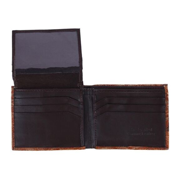 CTM Men's Alligator Print Bifold Wallet - Picture 3 of 3